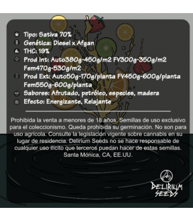 DELIRIUM SEEDS SOUR DIESEL FAST 2UDS